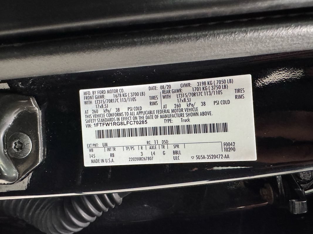 Used 2020 Ford F150 Raptor w/ Equipment Group 802A Luxury AWD/4WD image 14