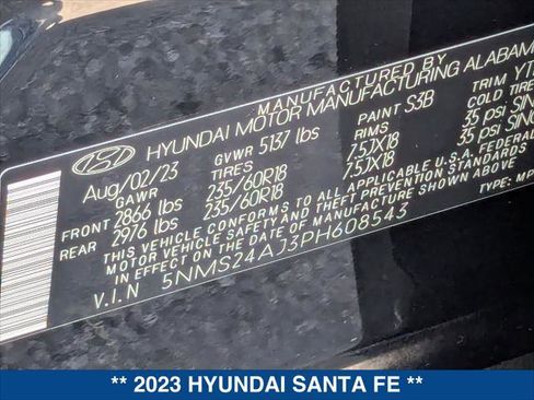 Used 2023 Hyundai Santa Fe SEL FWD image 24