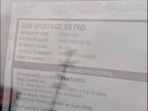 New 2026 Kia Sportage EX w/ EX Panorama Roof Package image 14