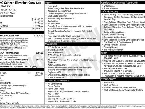Certified 2024 GMC Canyon Elevation w/ Convenience Package RWD image 22