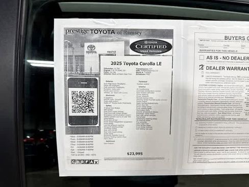 Used 2025 Toyota Corolla LE FWD image 13