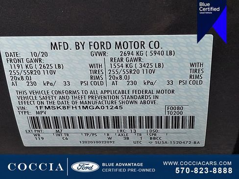 Certified 2021 Ford Explorer Limited w/ Equipment Group 301A AWD/4WD image 28