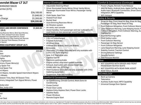 Used 2022 Chevrolet Blazer LT image 2