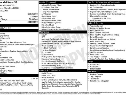Certified 2025 Hyundai Kona SE AWD/4WD image 34