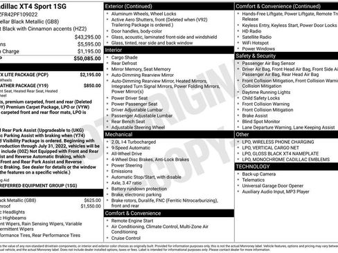 Used 2023 Cadillac XT4 Sport w/ LPO, Onyx Lite Package image 4