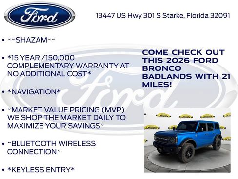 New 2026 Ford Bronco Badlands AWD/4WD image 5