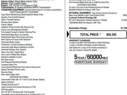 Used 2023 Jeep Grand Cherokee L Limited AWD/4WD image 2