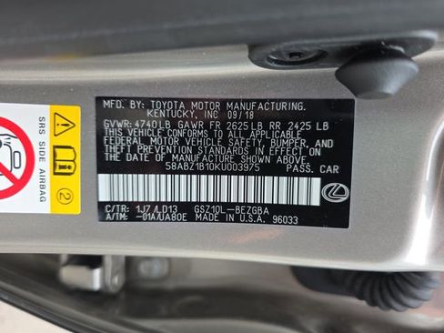 Used 2019 Lexus ES 350 w/ Premium Package image 36