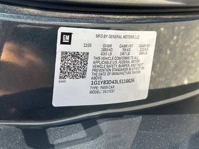 Used 2020 Chevrolet Corvette Stingray Premium Conv w/ 3LT Preferred Equipment Group RWD image 57