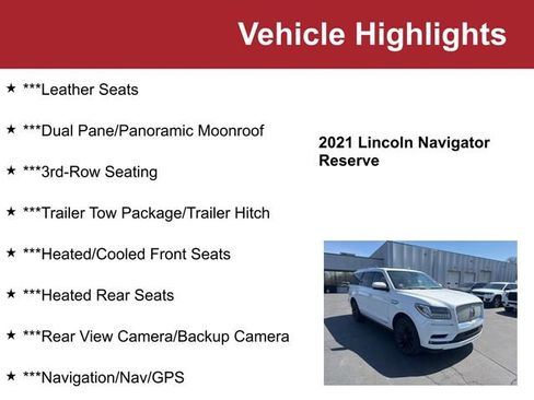 Used 2021 Lincoln Navigator Reserve image 2