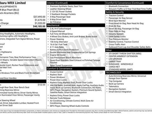 Used 2023 Subaru WRX Limited image 37