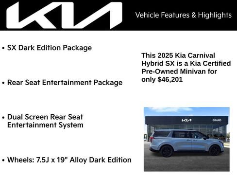 Certified 2025 Kia Carnival SX FWD image 6