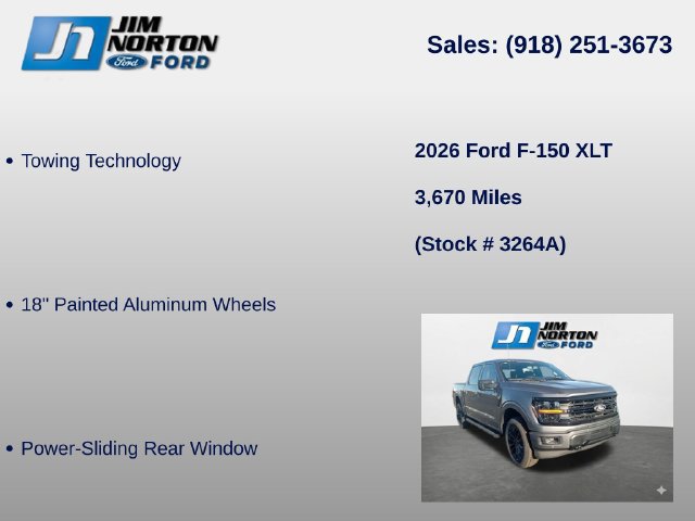 Used 2026 Ford F150 XLT w/ Equipment Group 302A MID AWD/4WD image 17