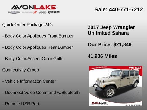Used 2017 Jeep Wrangler Unlimited Sahara w/ Max Tow Package image 6