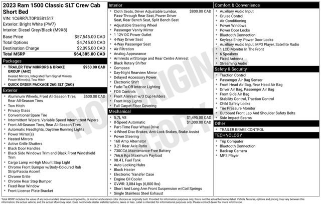 Used 2023 RAM 1500 Classic SLT AWD/4WD image 44