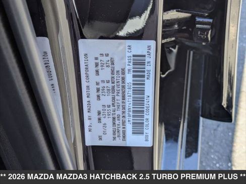 New 2026 MAZDA MAZDA3 2.5 Turbo Premium Plus image 15