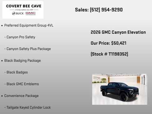 New 2026 GMC Canyon Elevation w/ Convenience Package AWD/4WD image 7