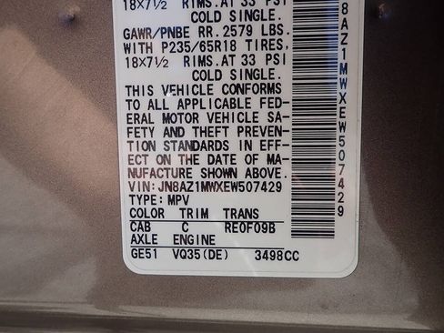 Used 2014 Nissan Murano SL w/ Navigation Package AWD/4WD image 8
