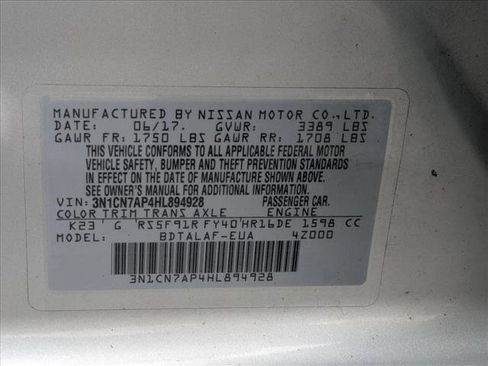 Used 2017 Nissan Versa S image 22