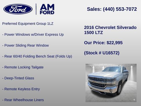 Used 2016 Chevrolet Silverado 1500 LTZ AWD/4WD image 6