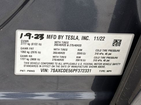 Used 2023 Tesla Model X AWD/4WD image 16