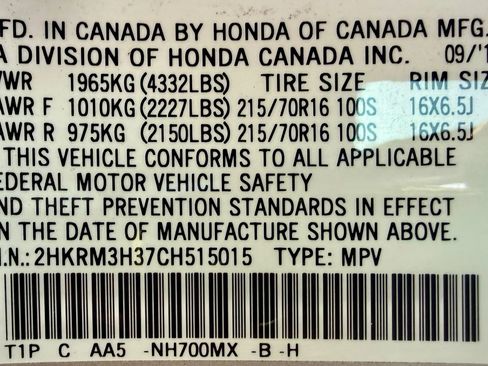 Used 2012 Honda CR-V LX image 26