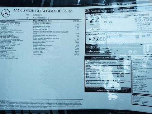 New 2026 Mercedes-Benz GLC 43 AMG 4MATIC Coupe image 37
