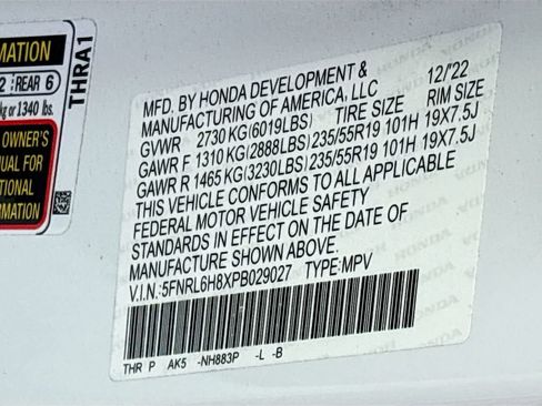 Used 2023 Honda Odyssey Touring image 35