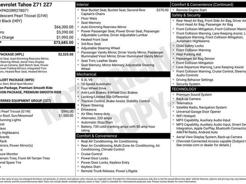 Used 2024 Chevrolet Tahoe Z71 w/ Luxury Package AWD/4WD image 2