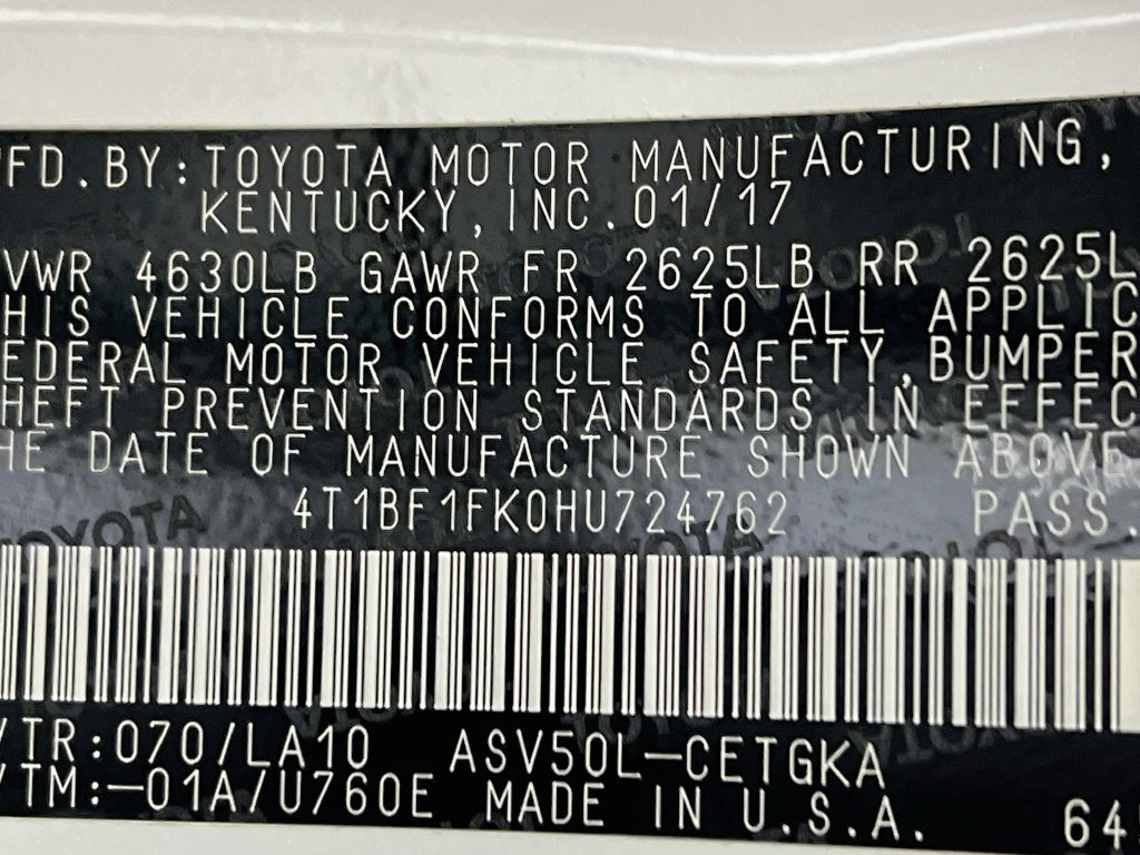 Certified 2017 Toyota Camry XLE w/ Moonroof Package FWD image 29