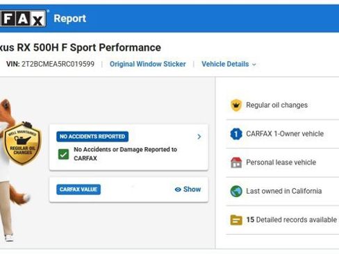 Used 2024 Lexus RX 500h F Sport w/ Convenience Package image 3