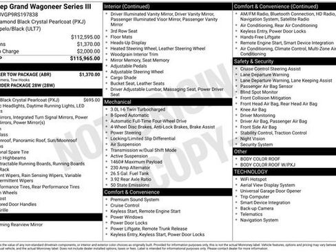 Used 2024 Jeep Grand Wagoneer Series III w/ HD Trailer Tow Package AWD/4WD image 6