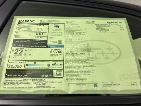 New 2026 Subaru WRX Limited AWD/4WD image 10