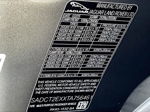 New 2026 Jaguar F-PACE R-Dynamic S AWD/4WD image 13