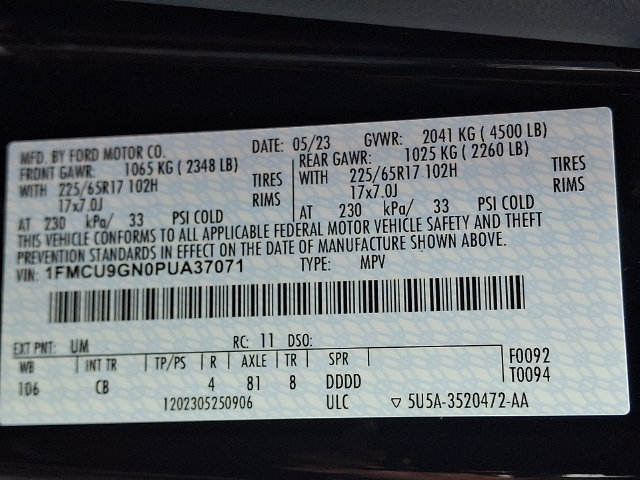 Certified 2023 Ford Escape Active w/ Tech Pack #2 AWD/4WD image 29