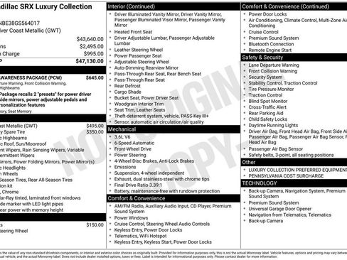 Used 2016 Cadillac SRX Luxury w/ Driver Awareness Package image 6