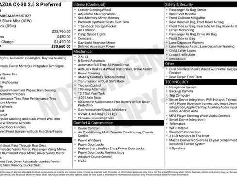 Used 2024 MAZDA CX-30 AWD 2.5 S w/ Preferred Package image 30