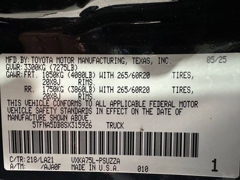 Used 2025 Toyota Tundra Platinum image 11