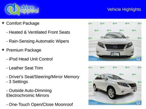 Used 2011 Lexus RX 450h AWD w/ Premium Pkg image 6