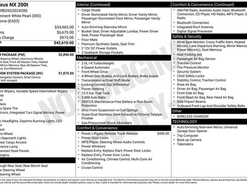 Used 2016 Lexus NX 200t FWD w/ Premium Package image 68