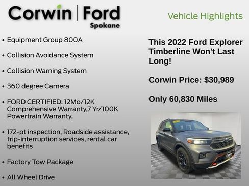 Used 2022 Ford Explorer Timberline w/ Timberline Technology Package image 13