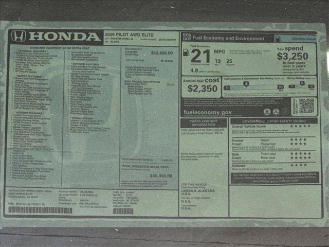 New 2026 Honda Pilot Elite image 17