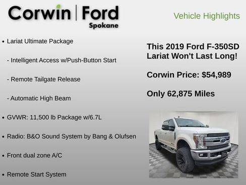 Used 2019 Ford F350 Lariat w/ Lariat Ultimate Package image 18