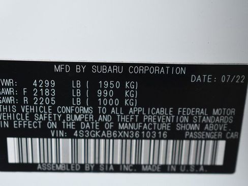 Used 2022 Subaru Impreza 2.0i image 33