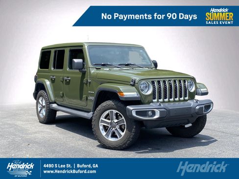 Used 2021 Jeep Wrangler Unlimited Sahara AWD/4WD image 1