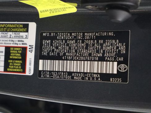 Used 2011 Toyota Camry LE FWD image 28