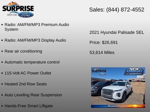 Used 2021 Hyundai Palisade SEL w/ Premium Package FWD image 18