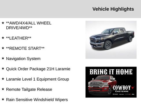 Used 2025 RAM 1500 Laramie AWD/4WD image 2