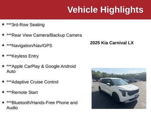Used 2025 Kia Carnival LX FWD image 10