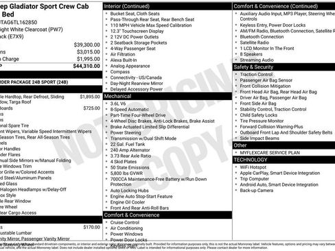 New 2026 Jeep Gladiator Sport AWD/4WD image 7